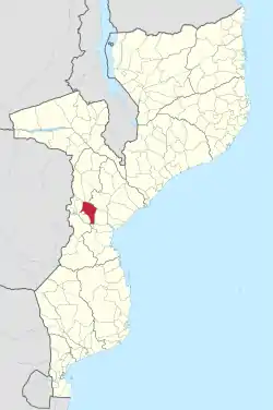 Gondola District on the map of Mozambique