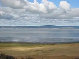 Goose Lake on the Oregon–California border