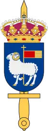 Coat of arms of the Gotland Military Command Staff 1994–2000 and the Gotland Military District Staff 2000–2004.