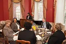 Braveboy speaks at a breakfast meeting for the Legislative Black Caucus of Maryland