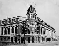 Street view photograph of the entrance to Shibe Park/Connie Mack Stadium, home of the Phillies from 1938 to 1970