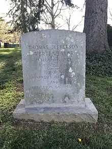 A gravestone.