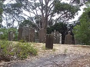 Gravestones on the Isle of the Dead