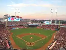 A photograph of a baseball diamond