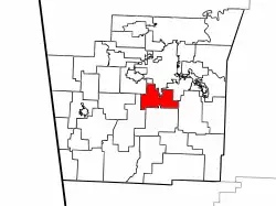 Location of Greenland Township in Washington County