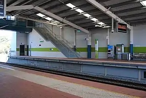 Greenwood station platforms under shelter