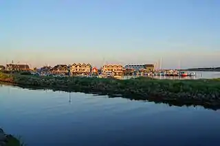 Grenaa Beach starts at the Marina of Grenaa