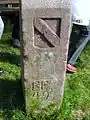 Baden side of a boundary stone on the Border Way (Grenzweg)