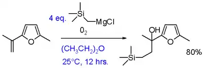 Grignard oxygen oxidation example