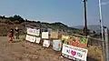 Signs of gratitude for firefighters in Eagle, Colorado.