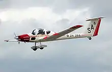 Vigilant T1 motor glider lands at  RIAT 2008, England