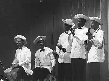 Grupo Changüí de Guantánamo at the National Folk Festival in Havana, 1962.