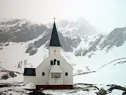 The Norwegian Church in Grytviken (built in 1913).