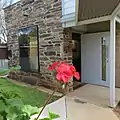 Masonry wall constructed from stone used in older buildings