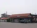 The station building in June 2012 before rebuilding