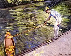 Gustave Caillebotte, Boater Docking His Skiff, 1878