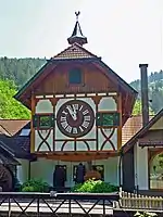 Schonachbach (Triberg). Completed in 1994, it is the world's largest cuckoo clock, a distinction it has held since 1997, when entered the Guinness Book of Records.