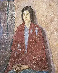 Young Woman in a Red Shawl, c. 1917–1923