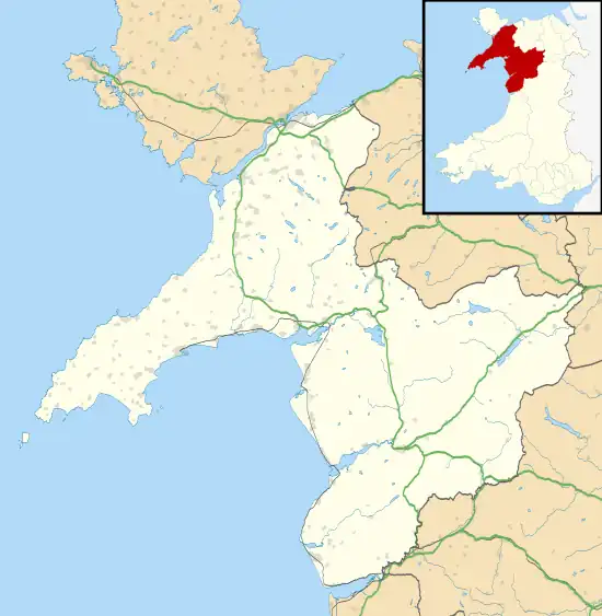 Deiniolen is located in Gwynedd