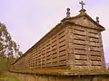 Alvenary granary over barn in Rianxo.