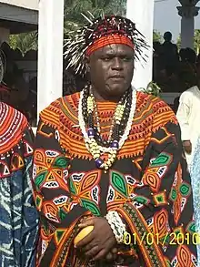 Portrait of H.R.H. Fon Tebo II of Batibo.