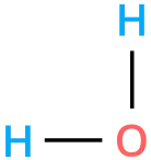 Diagram of the H2O molecule