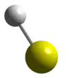 Ball and stick model of sulfanyl