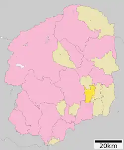 Location of Haga in Tochigi Prefecture