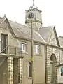 Haggerston Castle. Stable Block with clock tower.