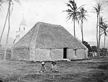 Princess Ruth's grass house that stood on the palace grounds.