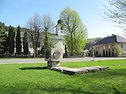 Centre of Halenkov with the Church of the Exaltation of the Holy Cross