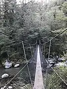 view of a simple suspension bridge