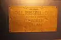 Hall, Russell and Co brass plaque