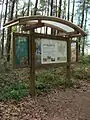 Info panel of the Hallerbos recreational area forest