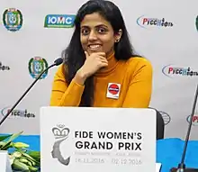 Harika Dronavalli, Chess grandmaster. Padma Shri and Arjuna Award recipient.