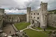 Ramparts and interior courtyard, featuring the Grand hall