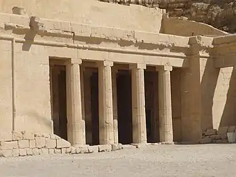 Possible inspiration for the Doric order: Egyptian columns of the shrine of Anubis at the Temple of Hatshepsut, c.1470 BC