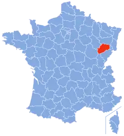 Location of Haute-Saône in France