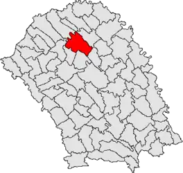 Location in Botoșani County