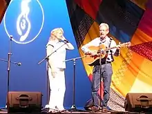 Ginny Hawker and Tracy Schwarz performing in 2009