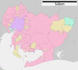 Location of Hazu in Aichi Prefecture