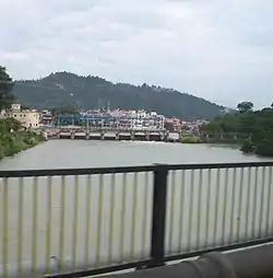 Photograph (2008) of the head works of the Ganges Canal in Haridwar, viewed from the opposite side.