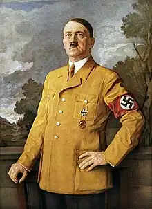 Painting of Adolf Hitler as he looked during the ceremony in 1939.