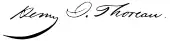 Thoreau's signature