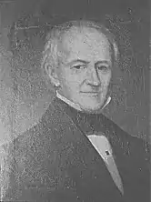 Henry Hubbard is depicted on a black-and-white head portrait