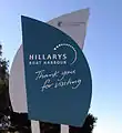 Sign at Hillarys