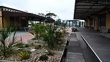 Moreland railway station shows the integration of the old heritage station into the new elevated design.