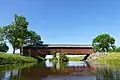 Historic covered bridge on the Tidan River