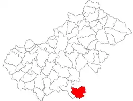 Location in Satu Mare County