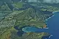 Hanauma Bay in the foreground, Koko is in the middle